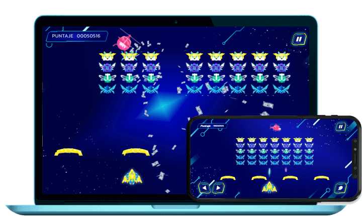 Captura de pantalla del juego iniciado del juego gratis para pc Coins invaders