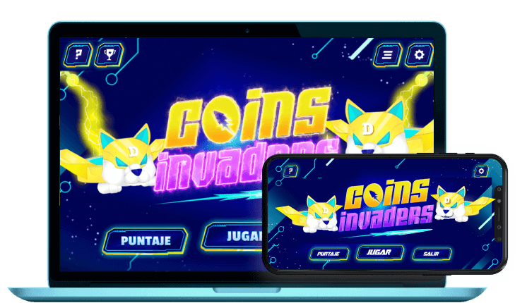 Captura de pantalla del inicio del juego gratis para pc Coins invaders